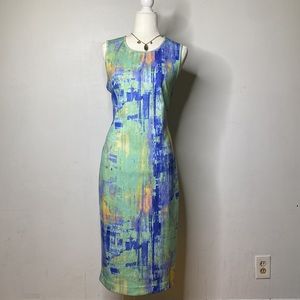 Green Blue Mesh Dress